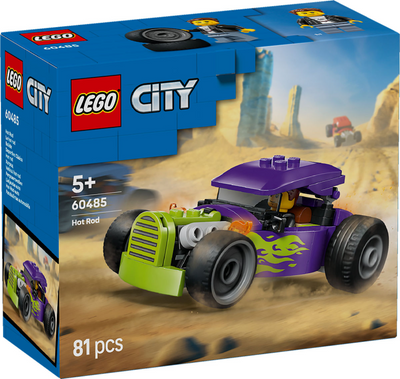 Lego city grands véhicules 60485 hot rod | 2 pièces