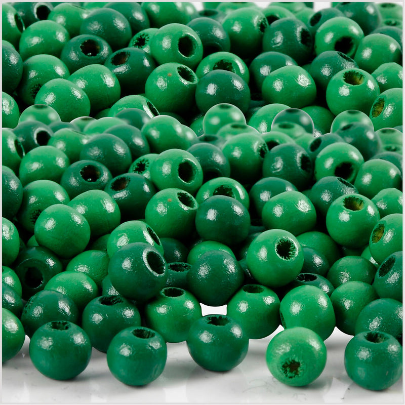 Creativ Company Wooden Beads Green, 150e.