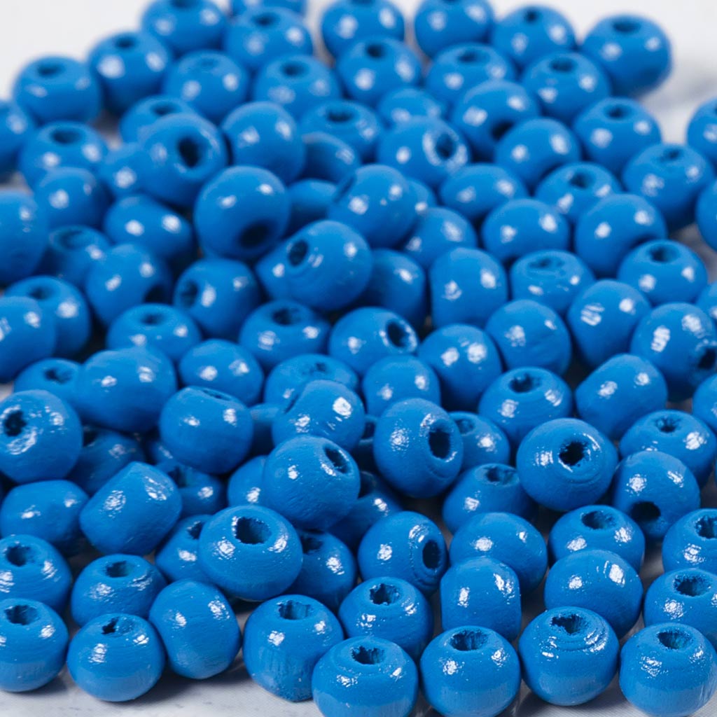Creativ Company Wooden Beads Blue, 150e.