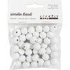 Perles en bois Creativ Company, d 12 mm, diamètre du trou 3 mm, env. 40 pièces, blanc, 22 g 1 boîte