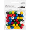 Perles en bois Creativ Company, d 12 mm, diamètre du trou 3 mm, env. 40 div, différentes couleurs, 22 g 1 boîte