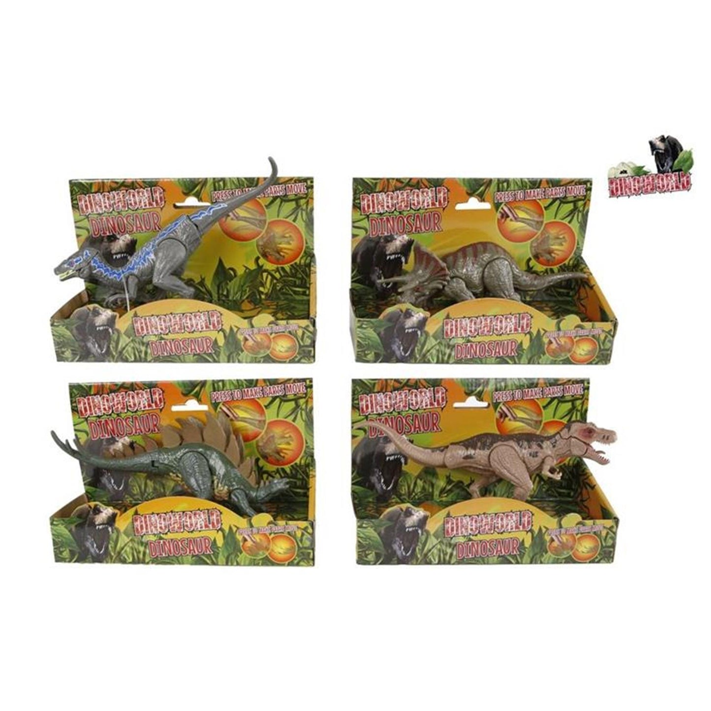 Dinosaure Dinoworld avec pièces mobiles 17-19cm