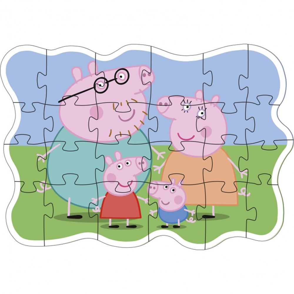 Puzzle famille Peppa Pig. 24 pièces. 3+