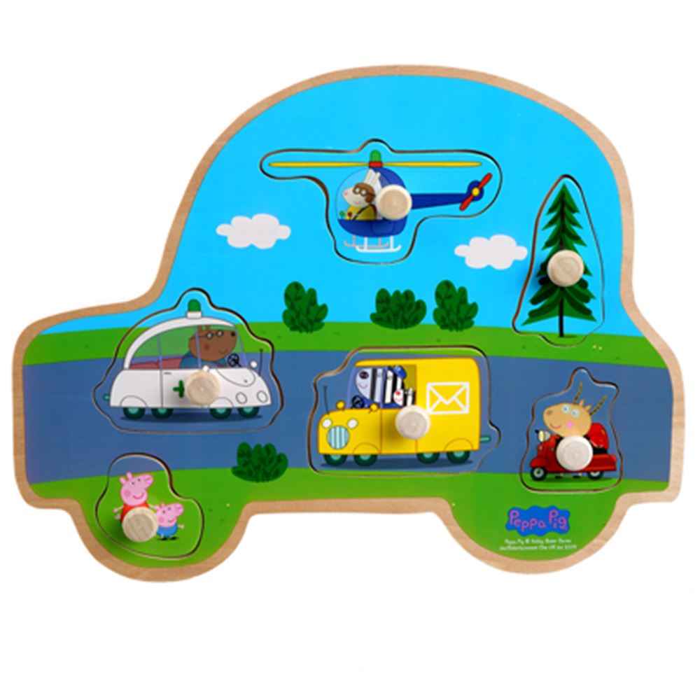 Puzzle en bois Peppa Pig. Transport. 3+
