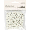 Perles en bois Creativ Company, d 10 mm, diamètre du trou 3 mm, env. 70 pièces, blanc, 20 g 1 boîte