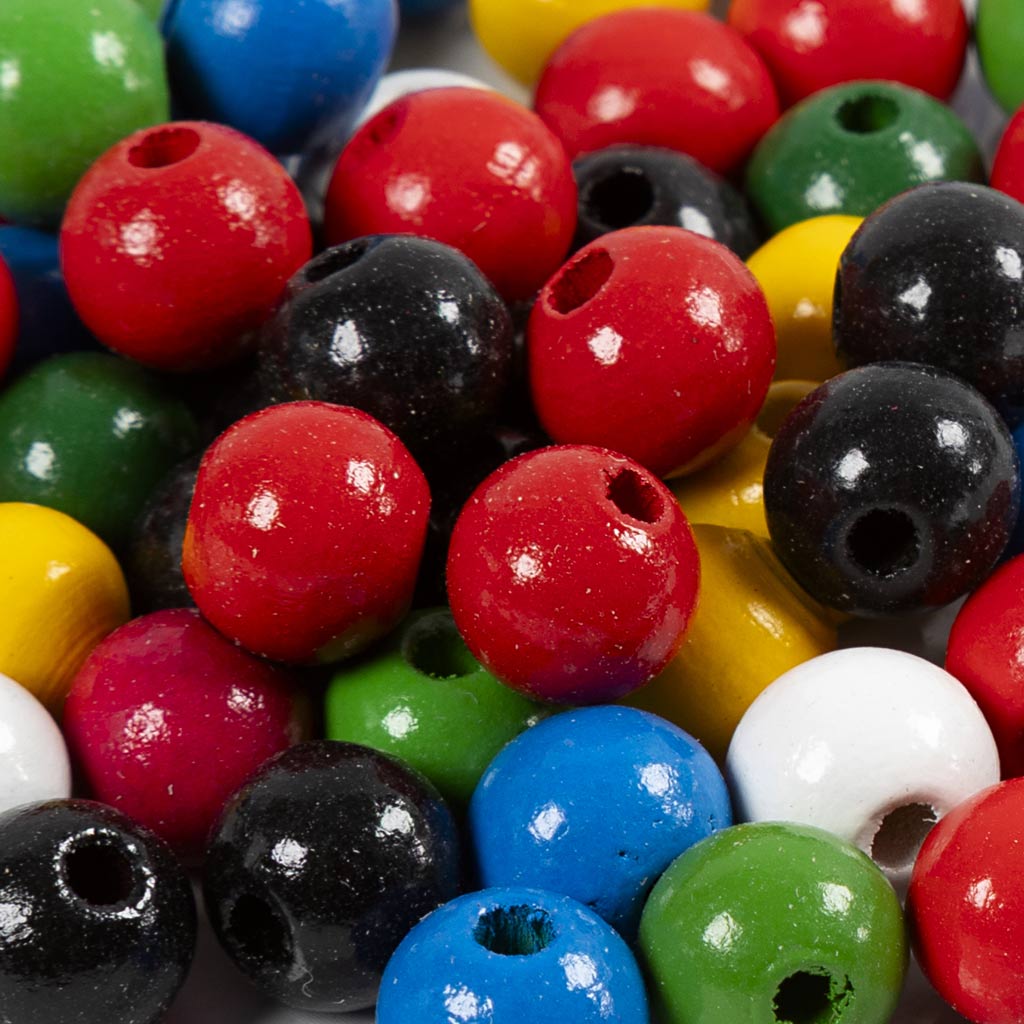 Creativ Company Wooden Beads Colors, 150st.