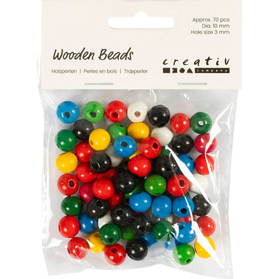 Creativ Company Wooden Beads Colors, 150st.
