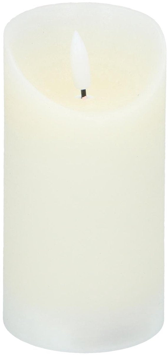 Bougie LED Arti casa - flamme mobile - 7 x 13 cm - blanc
