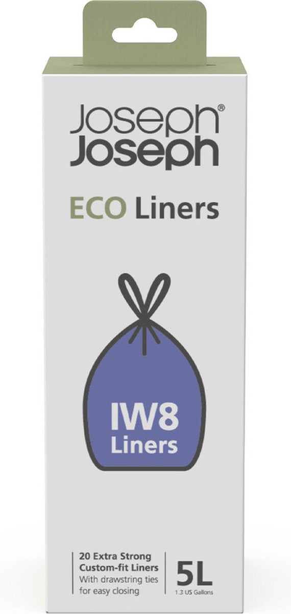 Joseph joseph sacs poubelle eco liners gris - iw8 - 5 l - 20 pièces