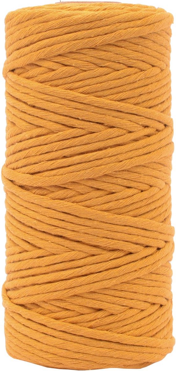 Vaessen creative • corde macramé 3mmx100m jaune ocre