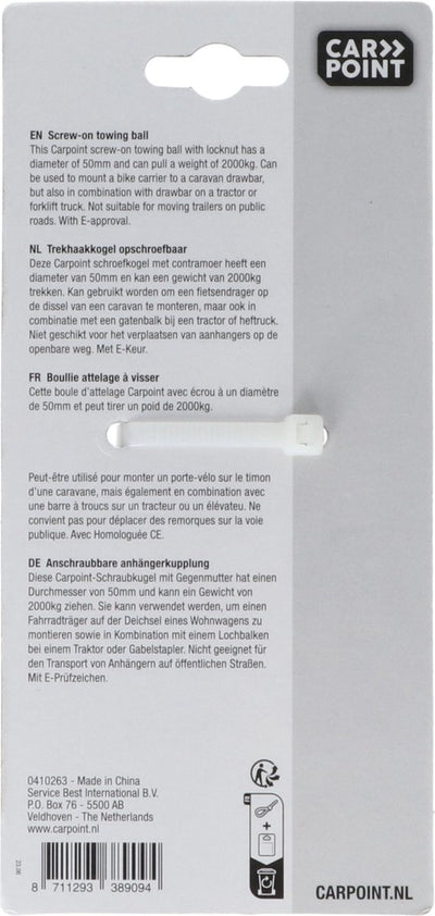 Vis à bille Carpoint ø50mm avec marque e