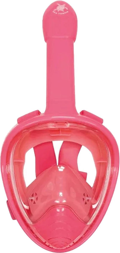 Masque de plongée pour tortue de mer - tuba - lunettes de plongée - ensemble de tuba - masque complet - enfants - rose - xs