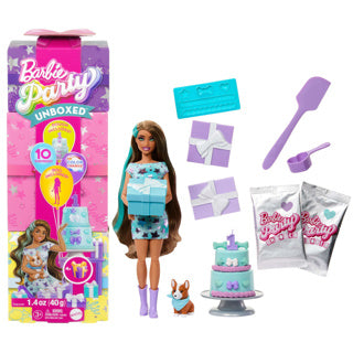 Barbie Party Unboxed 2 1 Pop avec robe bleue