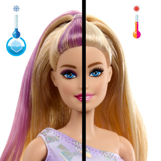 Barbie party unboxed 2 1 poupée avec robe rose clair