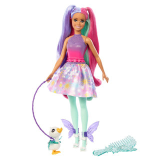 Mattel une touche de poupée de mode cheveux violets roses