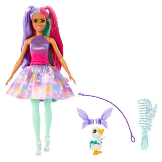 Mattel une touche de poupée de mode cheveux violets roses