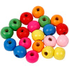 Perles en bois Creativ Company, d 8 mm, diamètre du trou 1,5-2 mm, env. 3100 pièces, différentes couleurs, 500 g 1 sachet