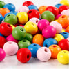 Perles en bois Creativ Company, d 8 mm, diamètre du trou 1,5-2 mm, env. 3100 pièces, différentes couleurs, 500 g 1 sachet