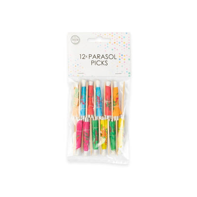 Brochettes de parasols à glace Globos sachet en papier de 12 pièces