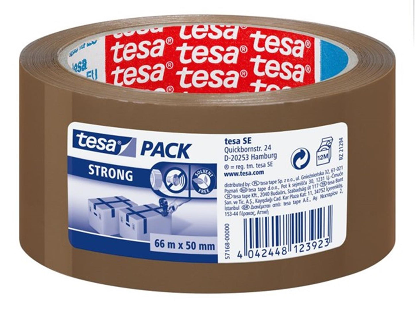 Ruban d'emballage Tesa 66mx50mm marron 6 pcs
