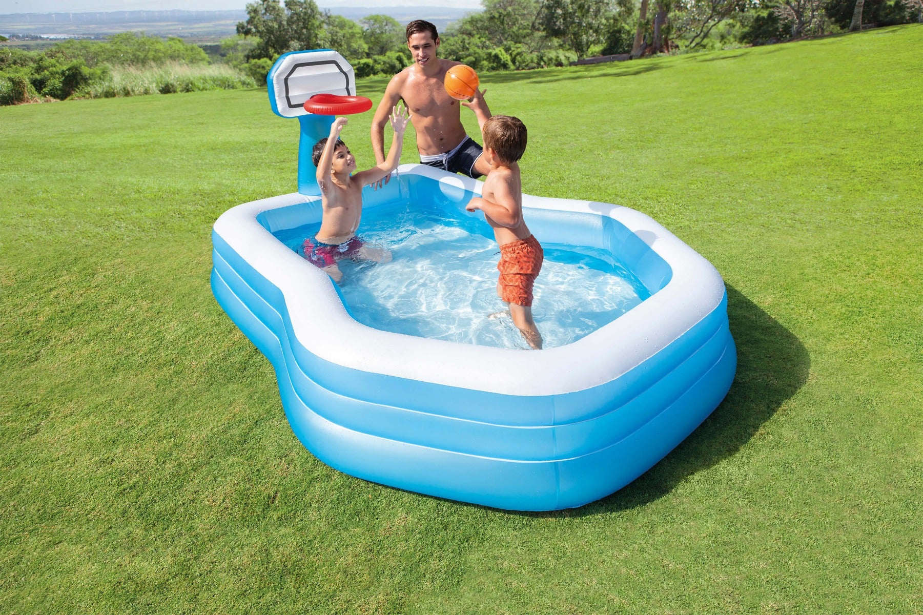 Piscine gonflable de tir.