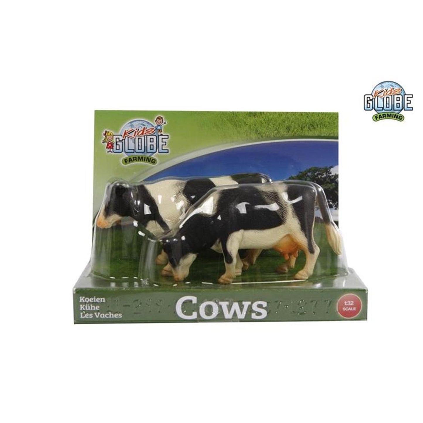 Kids Globe Globe Cow Black blanc debout 1:32, 2e