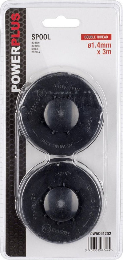 Bobine Powerplus powacg1202 - bobine pour coupe-herbe - bobine de fil adaptée au coupe-bordure pow6012 - 1 pièce - longueur de fil de 4 mètres
