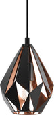 Suspension Eglo Carlton 1 - e27 - ø 20,5 cm - cuivre noir