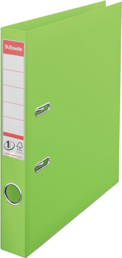 Classeur a4 en plastique Esselte no.1 Viviva avec porte-étiquette - pour 350 feuilles - largeur de dos de 50 mm - vert