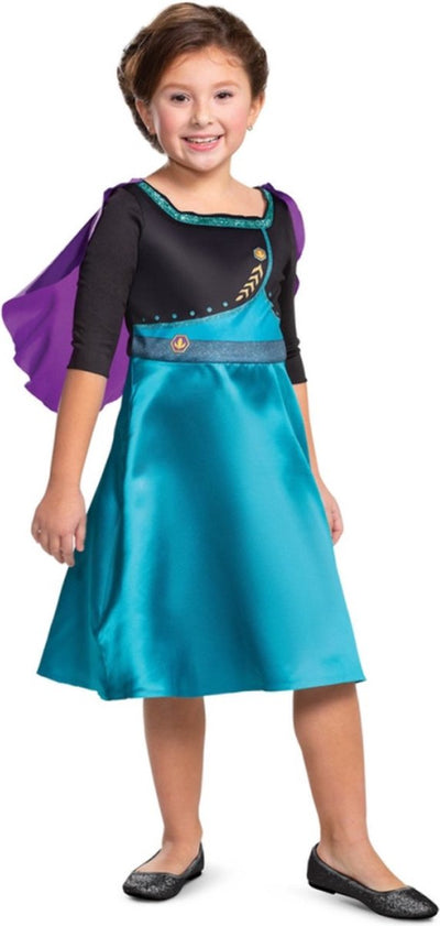 Déguisement Disney - La Reine des Neiges 2, robe Queen Anna Basic Plus, taille XS (3-4 ans), filles