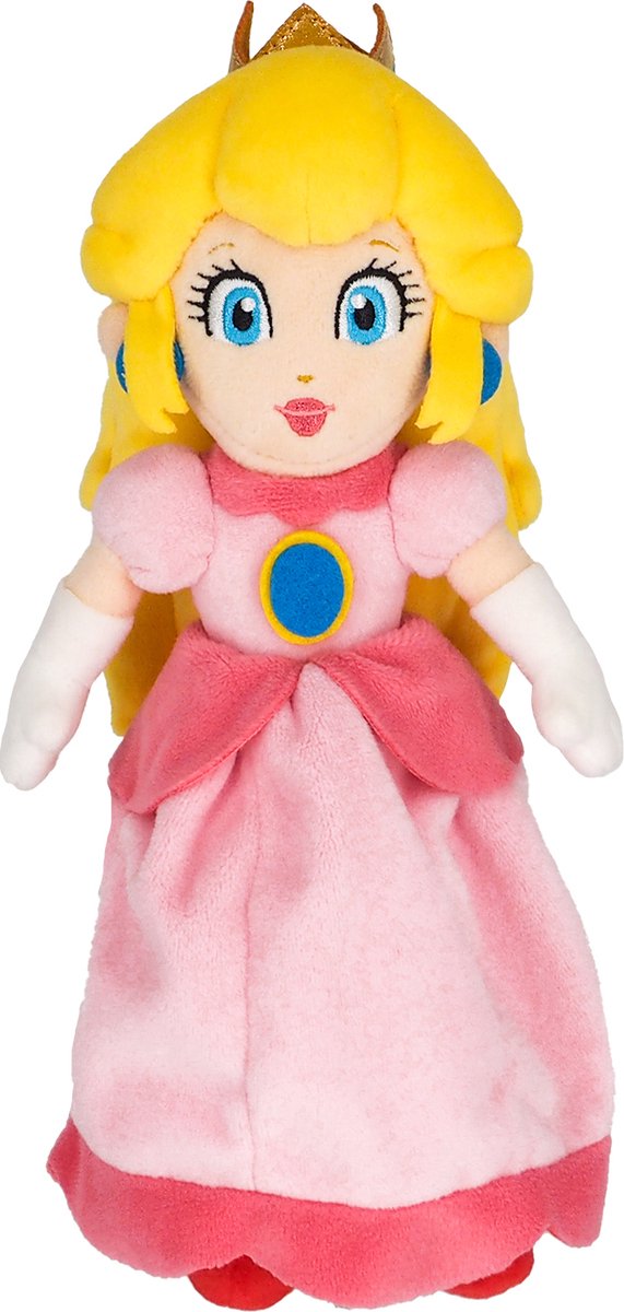 Super Mario Nintendo Together + Bros – Peluche sous Licence Officielle Princesse Peach – 26 cm