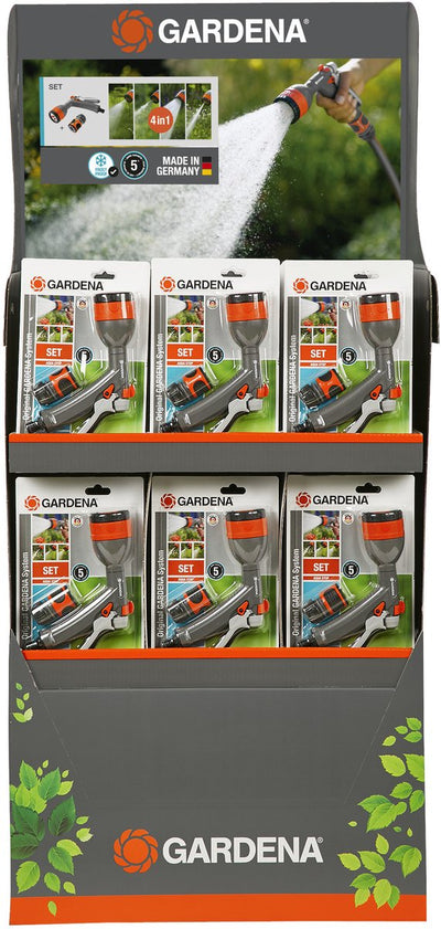Pulvérisateur multifonctionnel Gardena avec arrêt d'eau