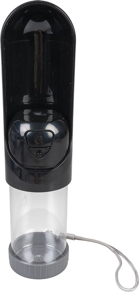 Duvo plus - gourde - chien - gourde compacte 300ml - 6,5x6,5x18,5cm gris - 1pc