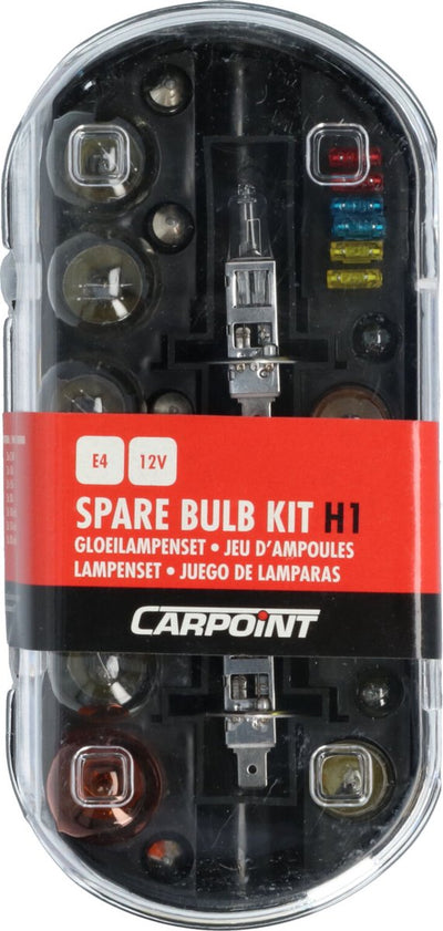 Carpoint jeu d'ampoules h1 – 30 pièces – avec fusibles – boîte de rangement compacte – installation facile