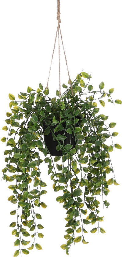 Mica decorations - ficus plante artificielle suspendue en pot - h46 x ø20 cm - vert