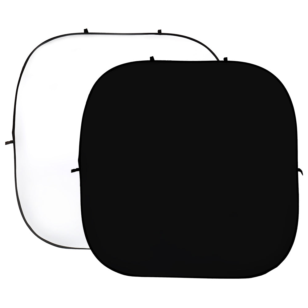 StudioKing Tableau de Fond Blanc Noir 240x240 cm