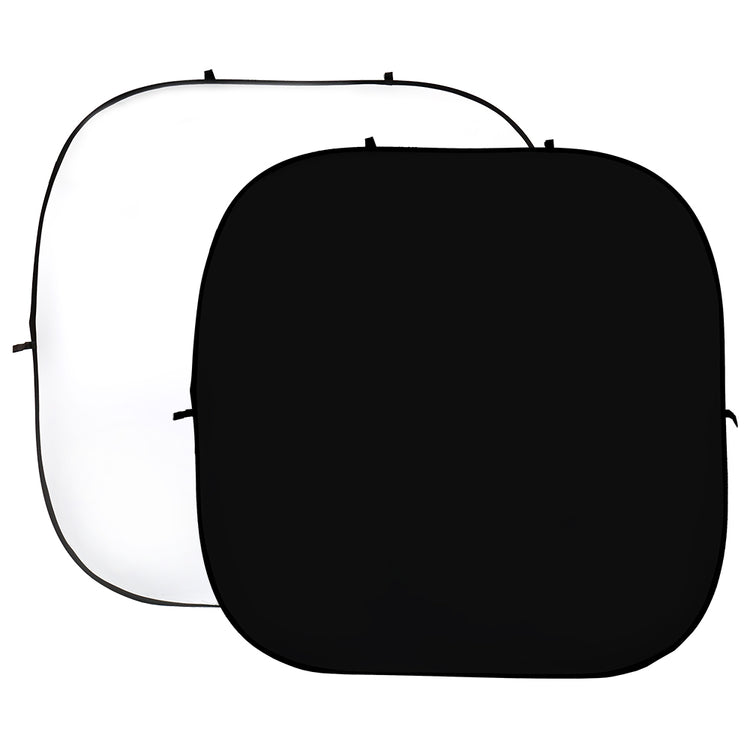 StudioKing Tableau de Fond Blanc Noir 240x240 cm