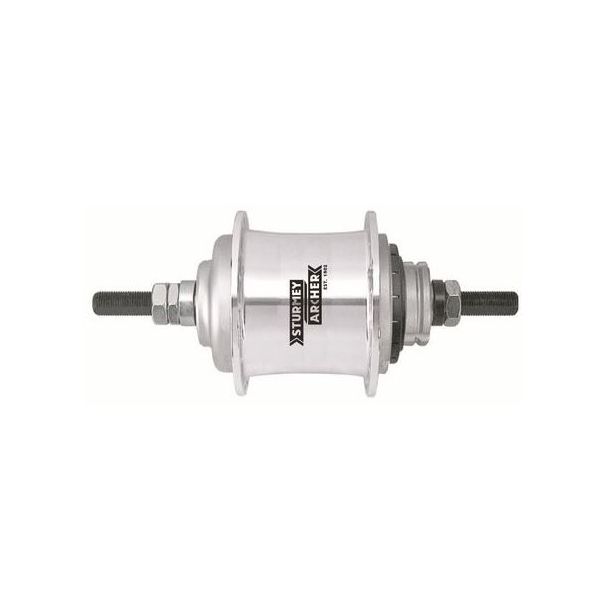 Moyeu Sturmey Archer S-RF3 roue libre 3 vitesses - 36 trous - argenté