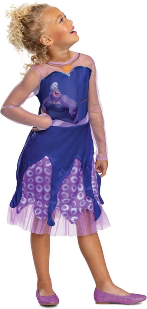 Déguisement des méchants de Disney, costume classique d'Ursula, robe enfants - enfants jusqu'à 8 ans - multicolore
