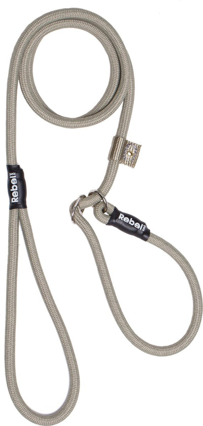 Laisse pour chien Rebel petz - laisse de dressage - taupe - s - 8mm x 140cm