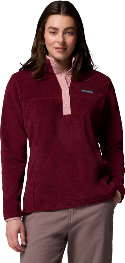 Columbia benton springs™ 1 2 snap pull over ii pull d'extérieur pour femme - vin riche, rose gomme