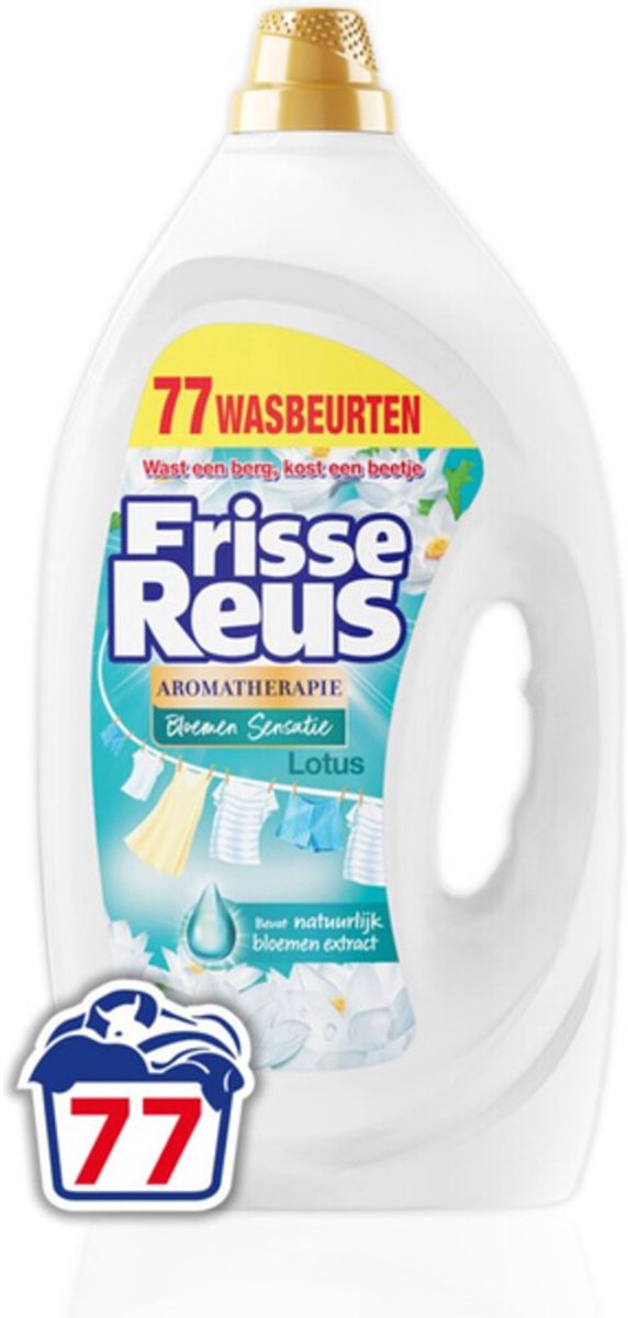 Lessive liquide Fresh gel géant lotus - lessive blanche - vrac - 77 lavages