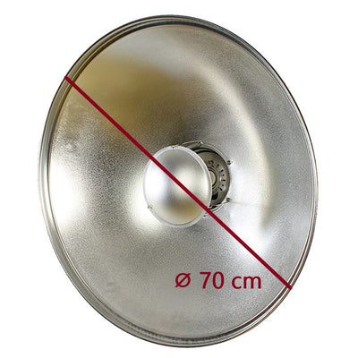 StudioKing Beauty Dish Argent SK-BD420 42 cm avec nid d'abeille