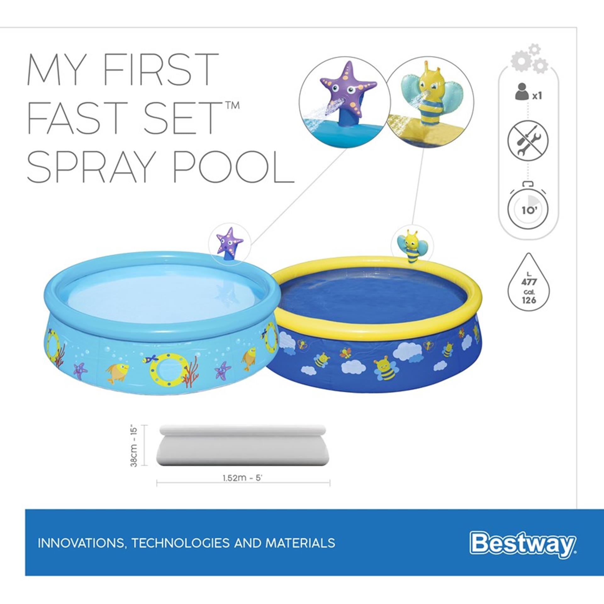 Bestway première piscine fastset 152x38cm
