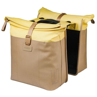 Sacoche de vélo double Basil vive mik 28-35l 14 x 30 x 38 cm - jaune sable