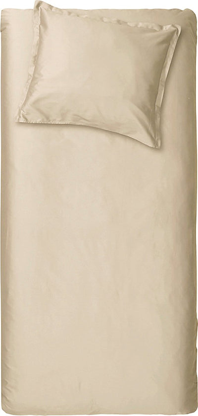 Housse de couette Cendrillon dimanche - 1 personne - satin - 140x200 220 cm - sable clair + 1 taie d'oreiller 60x70