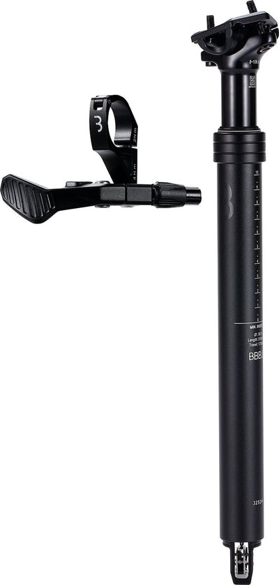 Bbb cycling lift post tige de selle réglable tige télescopique ø30,9 mm - tige de selle avec levier de commande à distance - 518 mm - certifié pour : vélo électrique, vélo de course vtt - bsp-51