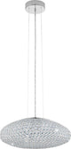 Eglo clemente - suspension - 3 lumières - ø540mm. - chromé - transparent