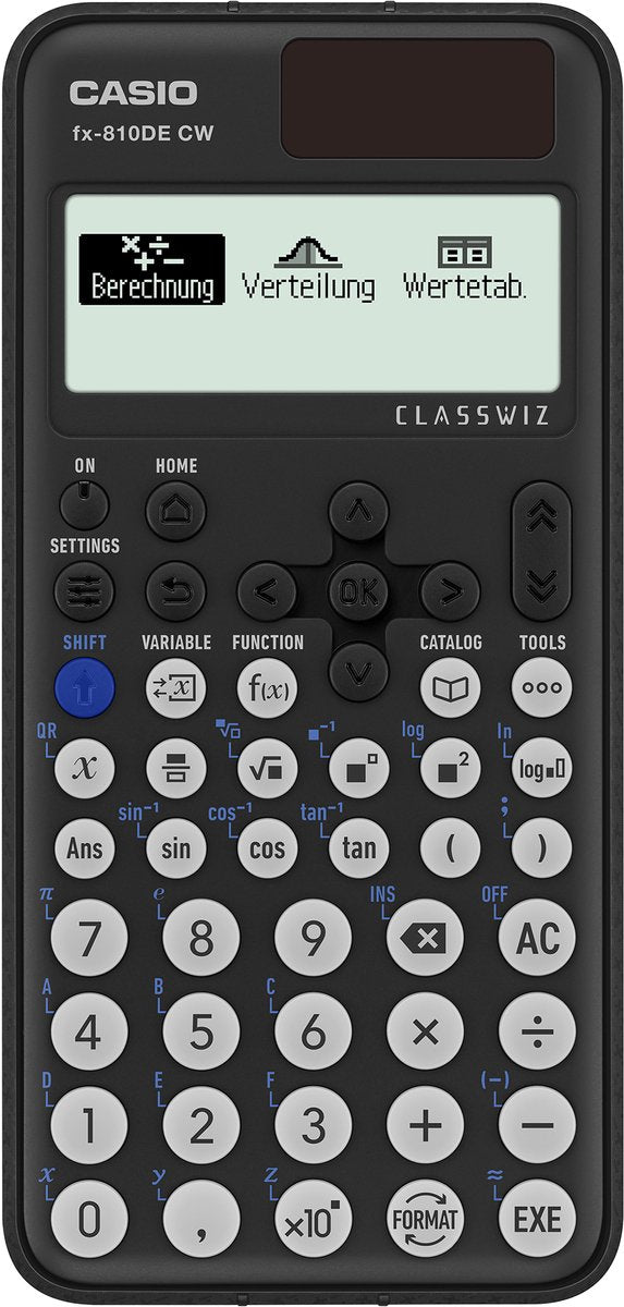 Casio fx-810de cw calculatrice technique noir nombre de positions d'affichage : 17 alimenté par batterie, alimenté par l'énergie solaire