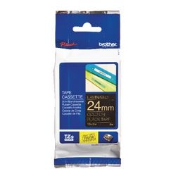 Ruban d'étiquettes brother tze354 24mmx8m or noir